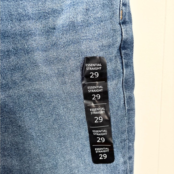 J Crew essential straight high rise dark wash raw hem jeans size 29 new - Picture 6 of 12